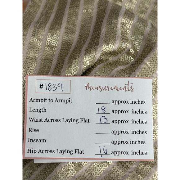 Tart Beige & Gold Sequins Pull On Bodycon Stretchy Chic Mini Skirt Size M - Picture 9 of 9